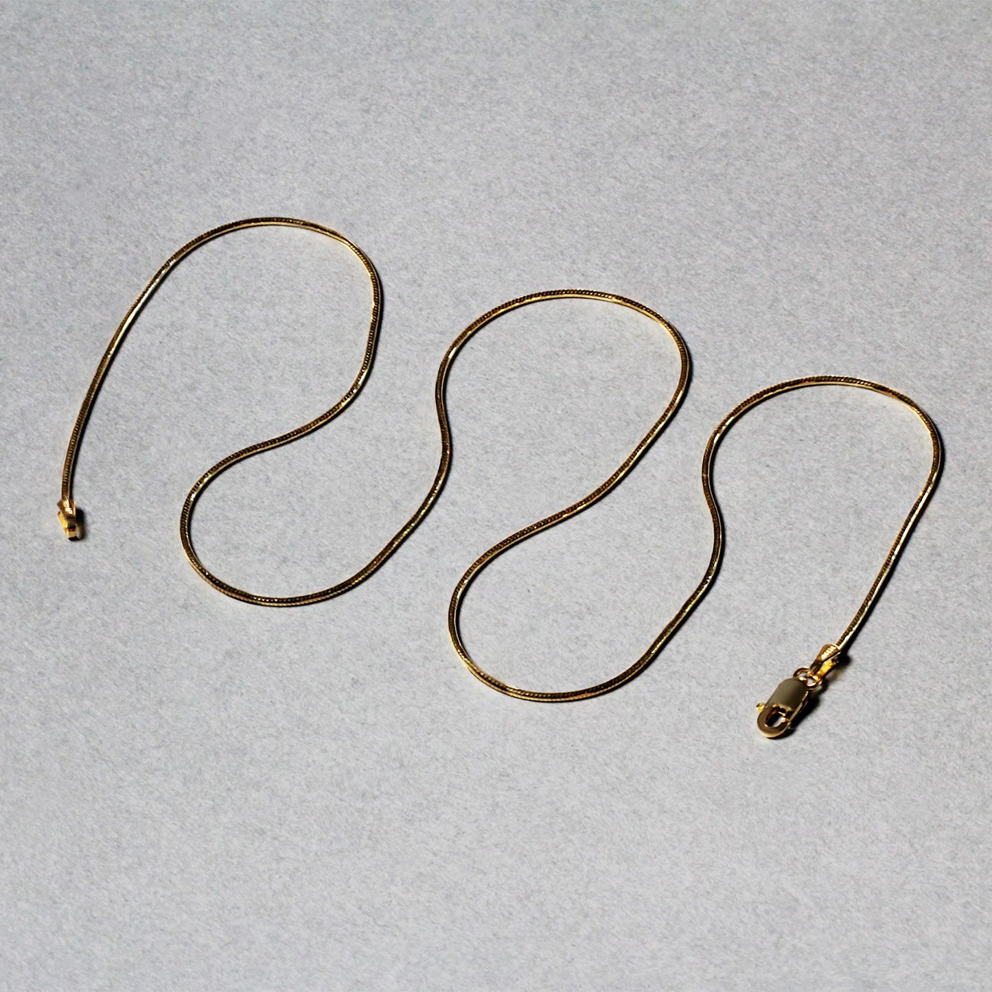 14k Yellow Gold Round Snake Chain 0.9mm
