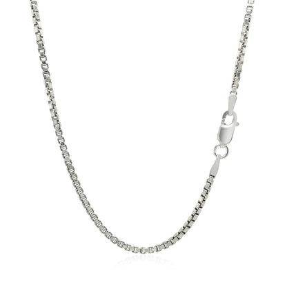 Sterling Silver Rhodium Plated Box Chain 1.8mm