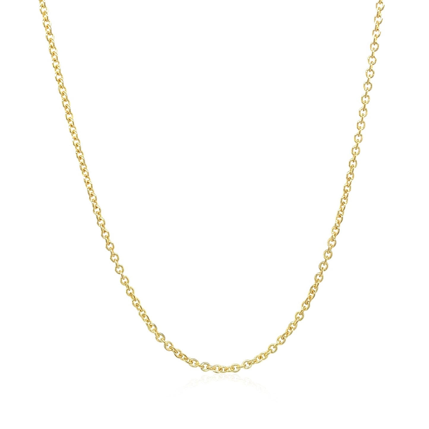 14k Yellow Gold Forsantina Lite Cable Link Chain 1.5mm