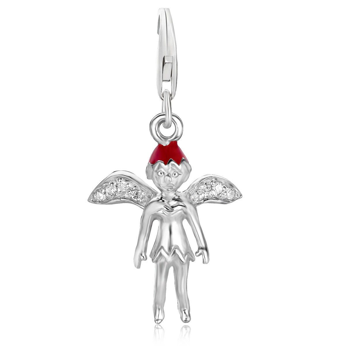 Sterling Silver Tinkerbell Charm with Enamel Detailing