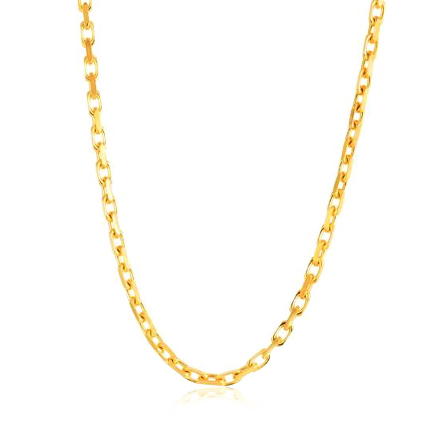 14k Yellow Gold French Cable Link Chain 2.5 mm