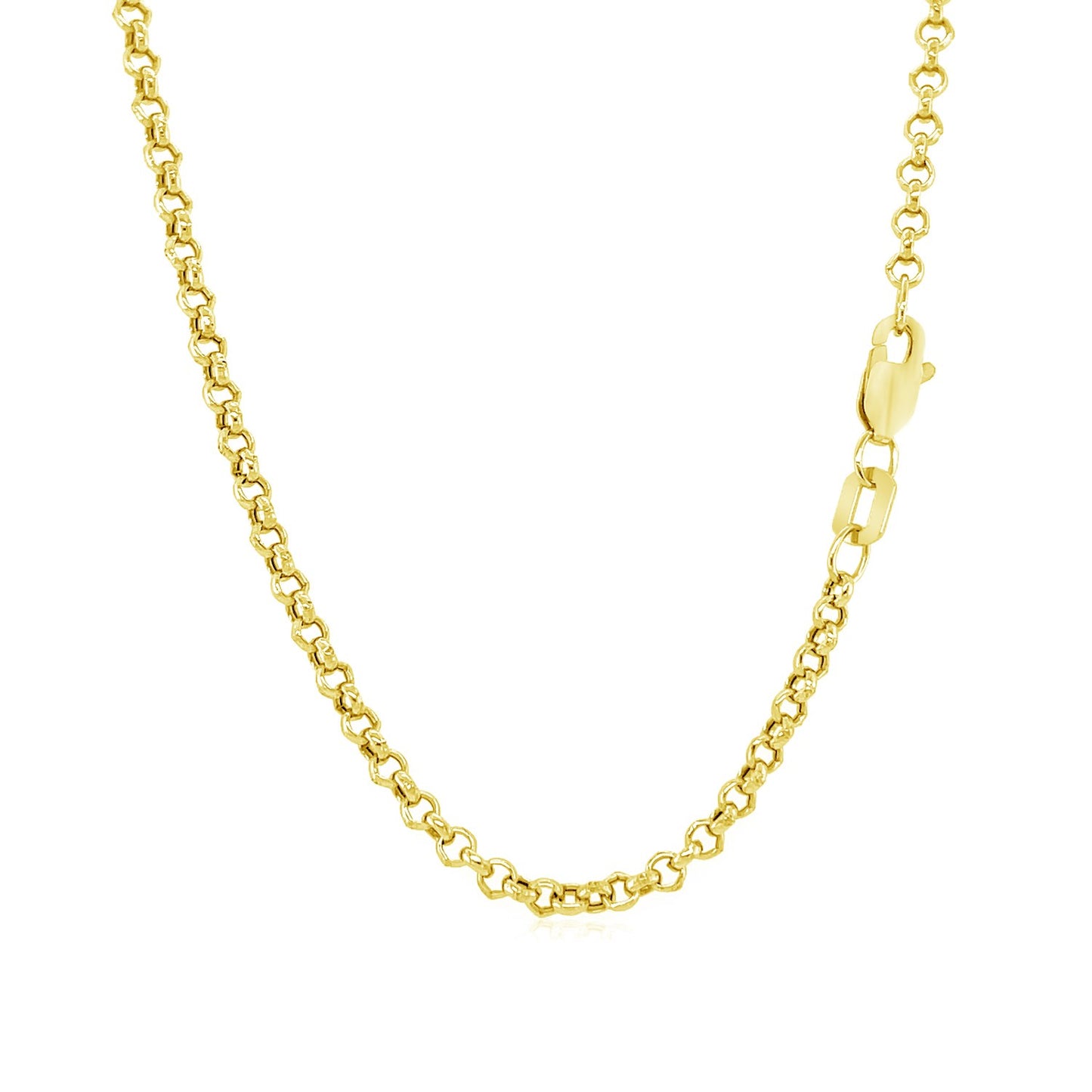 2.3mm 10k Yellow Gold Rolo Chain