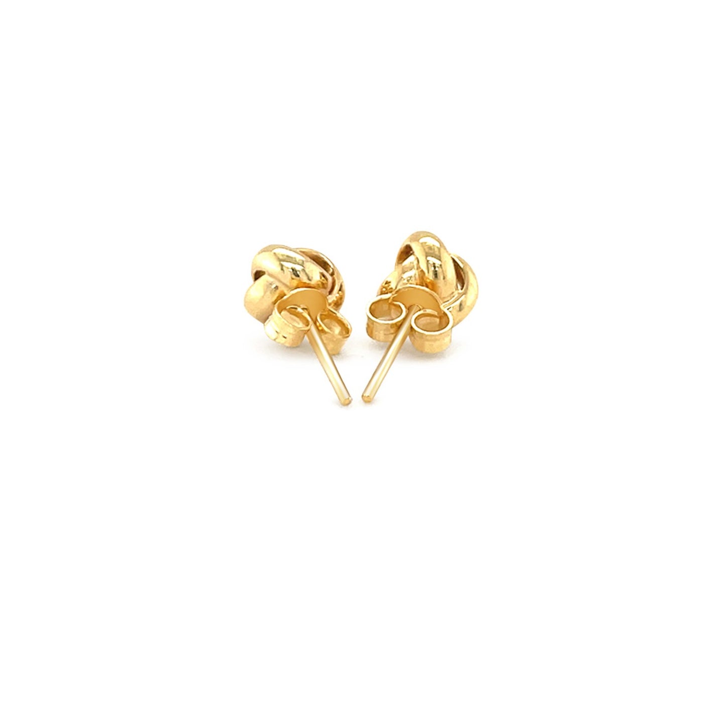 10k Yellow Gold Love Knot Stud Earrings