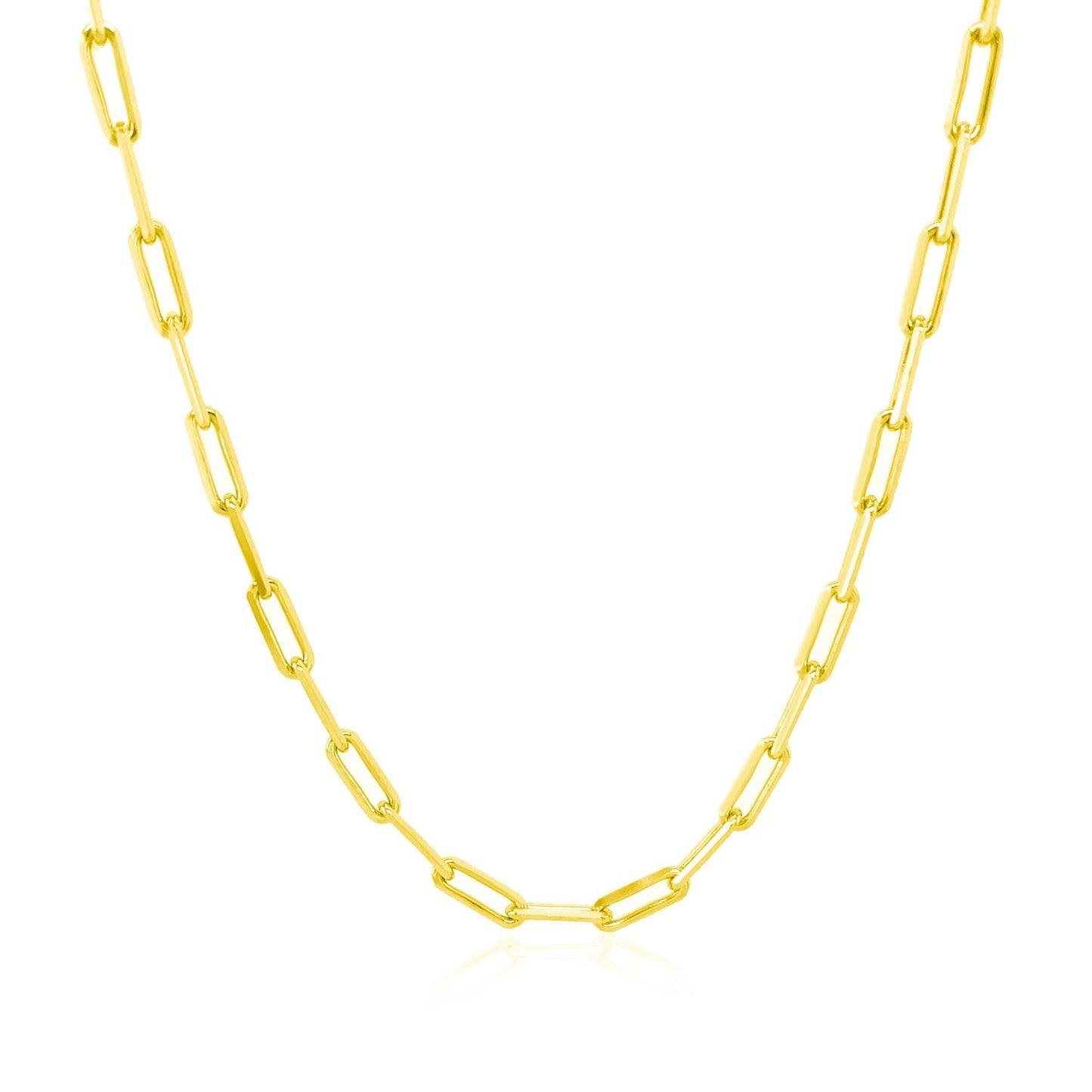 10K Yellow Gold Paperclip Chain (2.5mm)