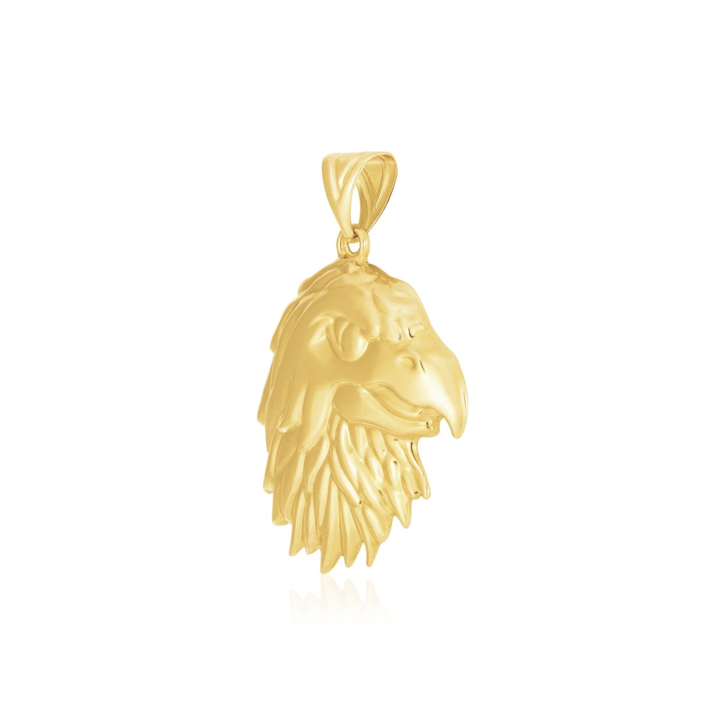 14k Yellow Gold High Polish Eagle Pendant