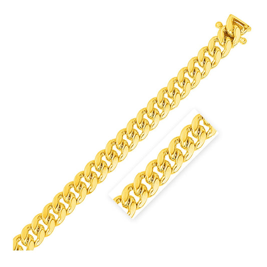 10.1mm 14k Yellow Gold Classic Miami Cuban Bracelet