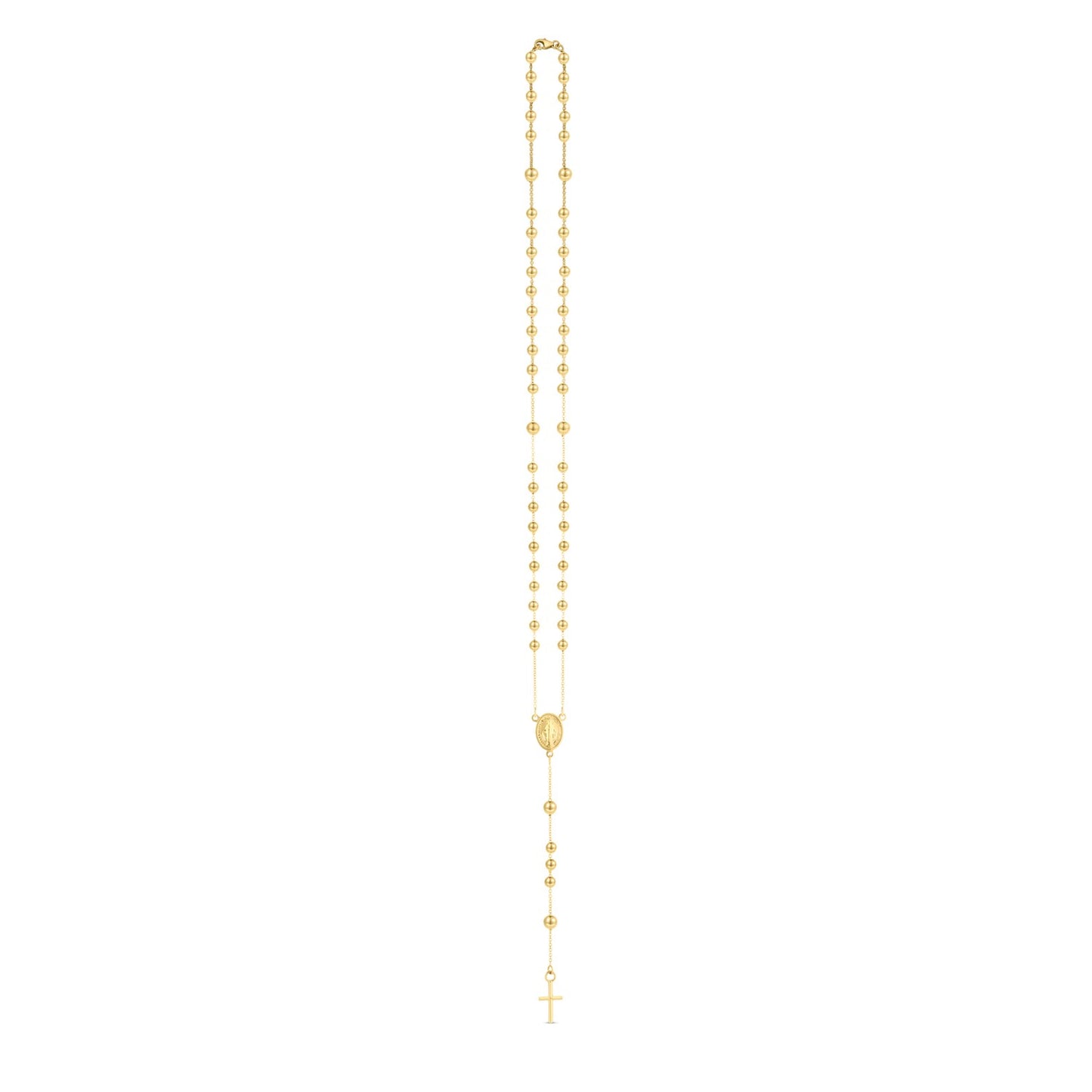 14K Yellow Gold Rosary Necklace