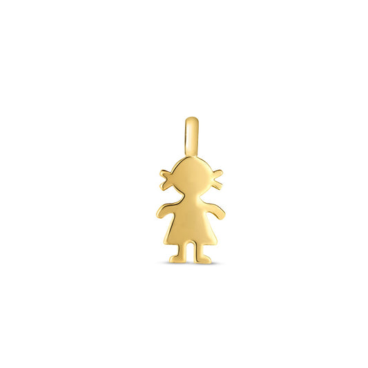 14k Yellow Gold Mini Girl Charm