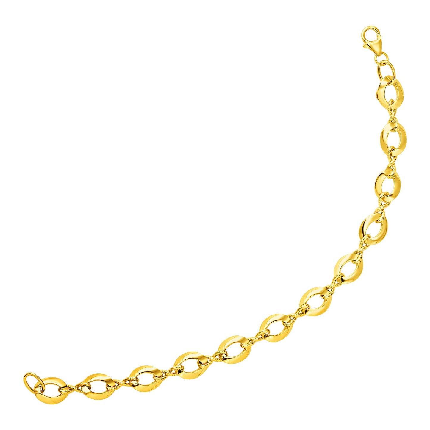14k Yellow Gold Infinity Link Bracelet