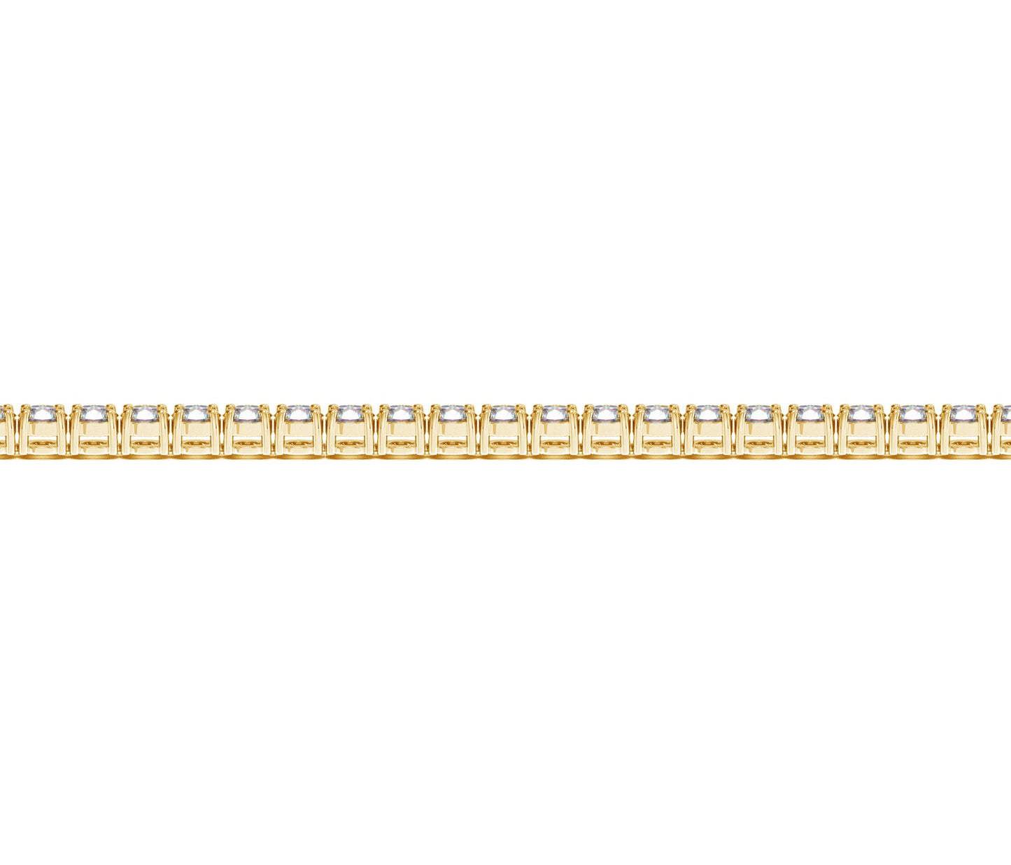 14k Yellow Gold Round Diamond Tennis Bracelet (4 cttw)