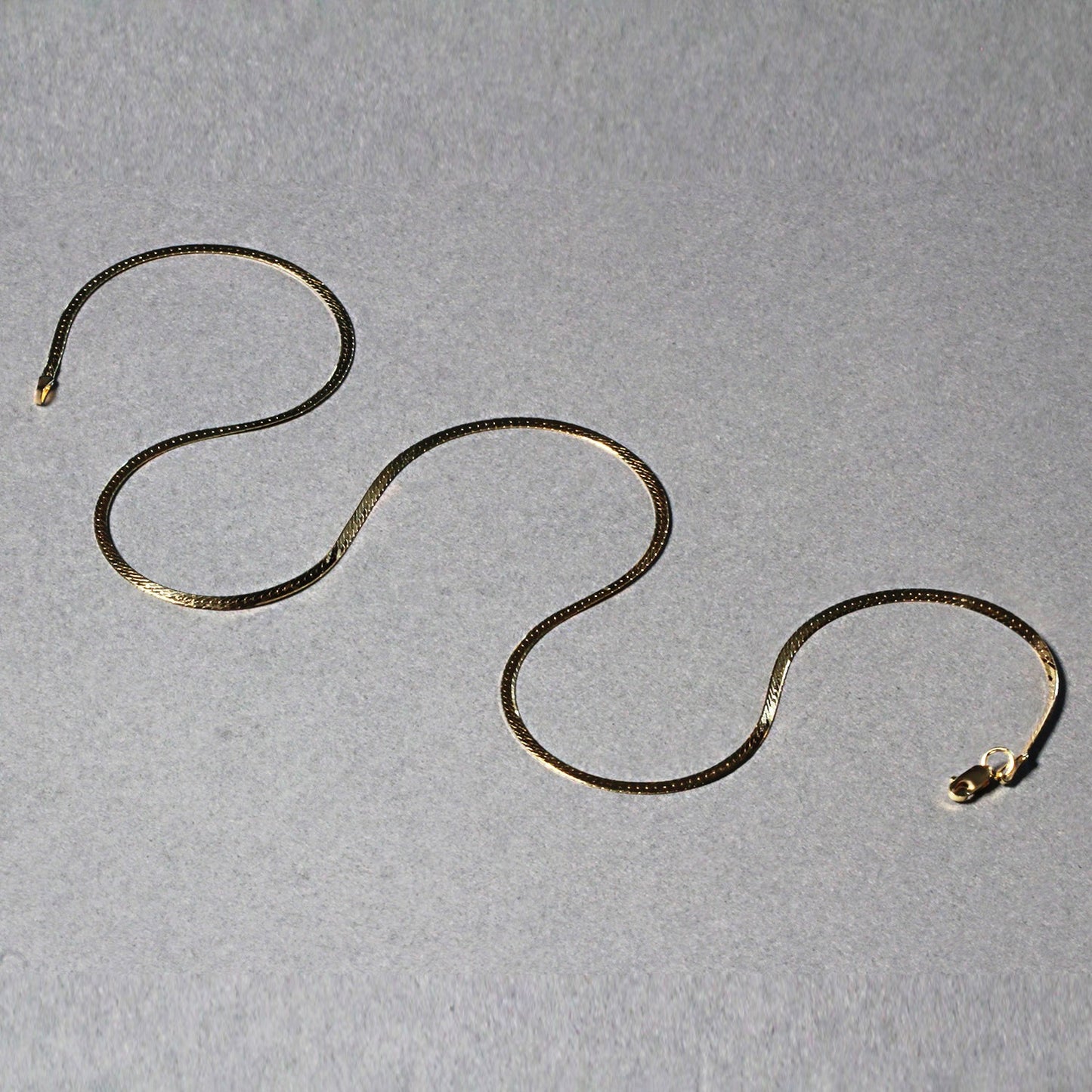1.5mm 14k Yellow Gold Super Flex Herringbone Chain