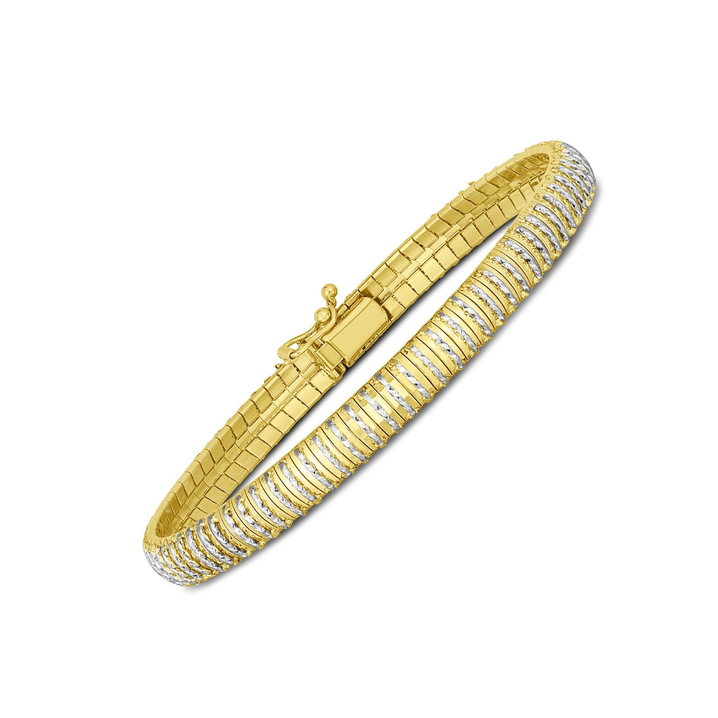 14k Yellow Gold Diamante Flex Bracelet